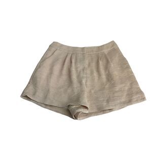 after market beige high rise crinkle mini shorts womens Size M